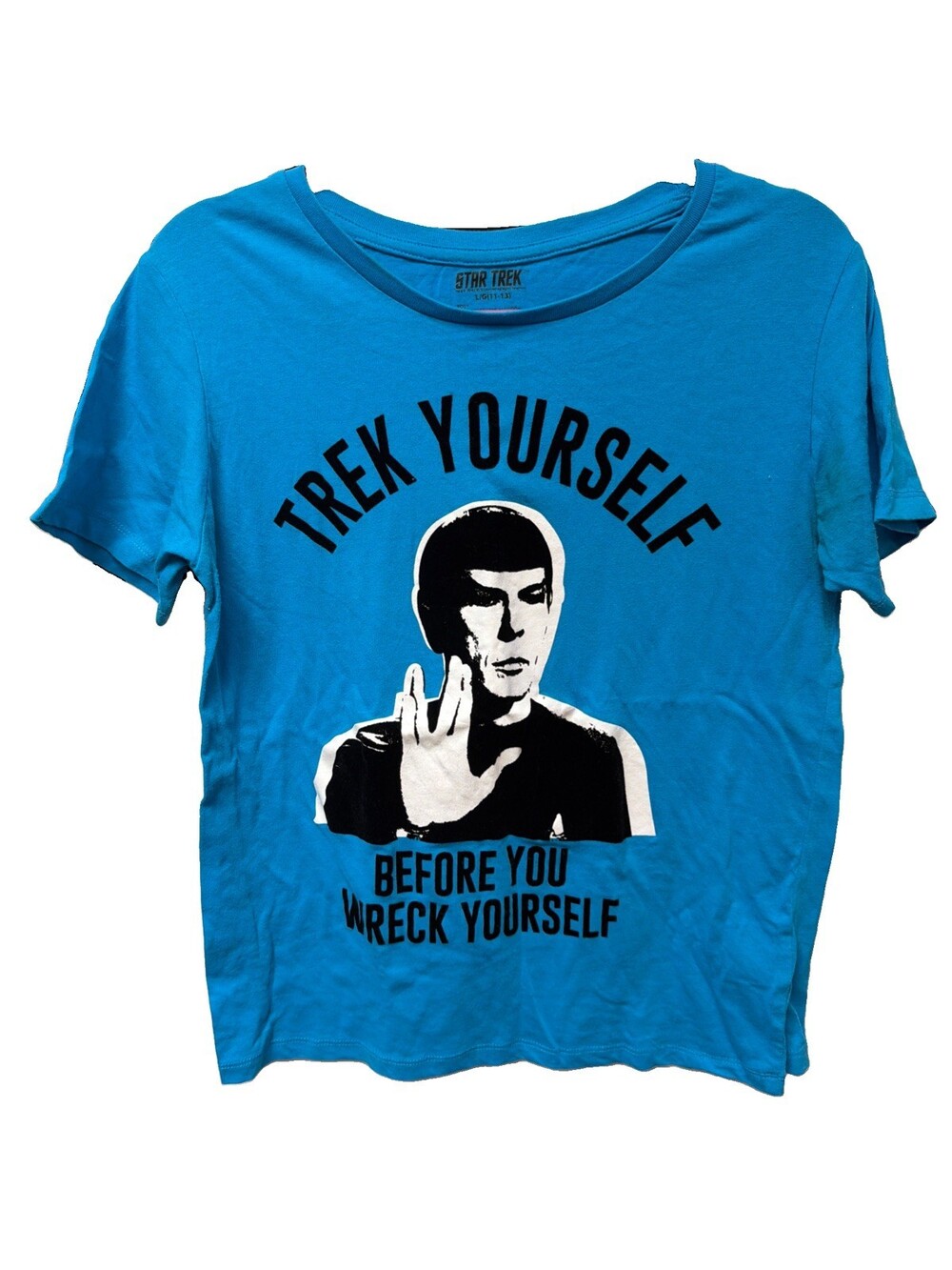 Star Trek Shirt Trek Yourself Before you Wreck Spock Women’s Shirt Sz L G0034